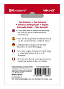 Aiguille double universelle 80/12 — écartement 2,0 mm — 1 aiguille — Husqvarna Viking — 920655096 — verso