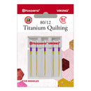 Aiguilles pour courtepointe titane — 80/12 — 5 pièces — Husqvarna Viking — 920683096
