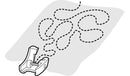 Pied ouvert transparent pour piqué libre (flottant)
