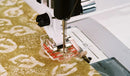 Pied transparent 1/4" avec guide bord droit